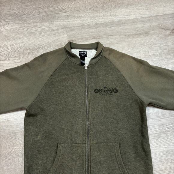 Vintage Stussy NYLTLA Full Zip Track Sweatshirt Jacket Men's XL Y2K Streetwear - Picture 2 of 16